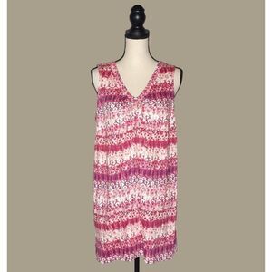 Woman Within Sleeveless 100% Cotton Pink Tunic Top Size 14/16 NWOT